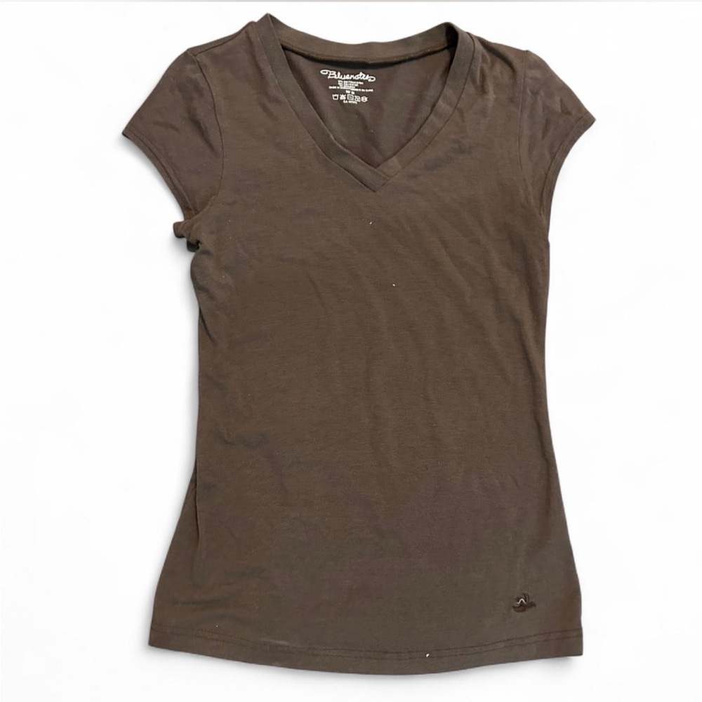 Bluenotes Women's Dark Brown V-Neck Tee